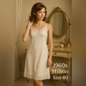 1960s Milson Ivory Antron Nylon Slip – Size 40
